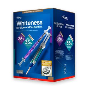 Clareador Whiteness Hp Blue Calcium 35% Kit + Hp Automixx 35% Kit com Top Dam - FGM
