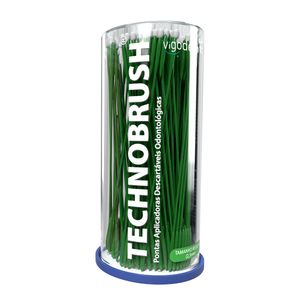 Pincel Aplicador Technobrush Regular Verde c/ 100 - Vigodent