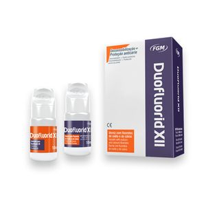 Verniz com Flúor Duofluorid Xll com 10ml + 10ml Solvente - Fgm