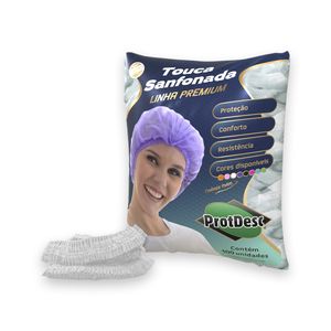 Touca Descartável Sanfonada com 100 - Protdesc