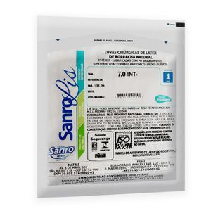 Luva Cirúrgica Estéril de látex com pó Unidade - Sanro
