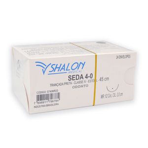 Fio de Sutura Seda Mr 4-0 com Agulha 2,0cm - Shalon