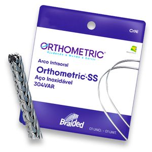 51.55.2521 Arco de Aço Pré-Contornado Ss Braided Retangular 0.021 x 0.025 Superior - Orthometric
