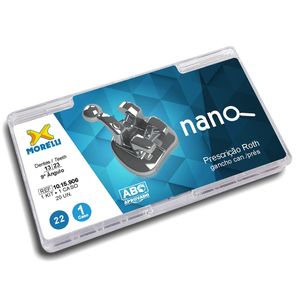 1015906 Kit De Bráquetes Com 01 Caso Prescrição Roth Nano 022 Can 9º ang Gancho Can Pres - Morelli