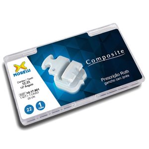 10.17.901 Kit de Bráquetes 01 Caso Prescrição Roth Composite .022 Gancho Canino/Presa - Morelli