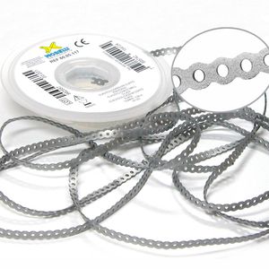 60.05.117 Elástico Corrente Curto Prateado - Morelli