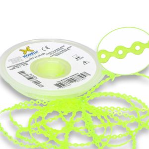 60.05.350 Elástico Corrente Longo Verde Limão Cristal 1,5m - Morelli