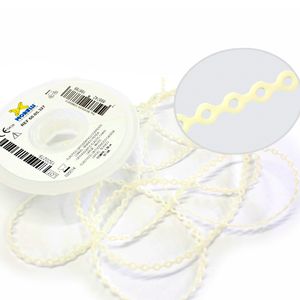 60.05.327 Elástico Corrente Longo Branco Renda 1,5m - Morelli