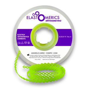 Elastômeros Corrente 1,5m Amarelo Limão - Orthometric