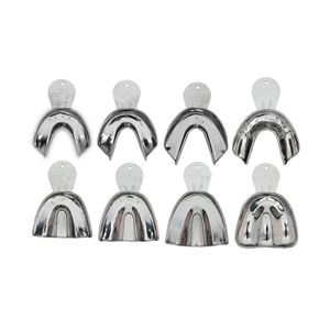 Kit Moldeira Inox Lisa com 8 Peças Adulto Desdentada - Tecnodent