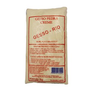 Gesso Pedra Tipo III Creme 1kg - Rio