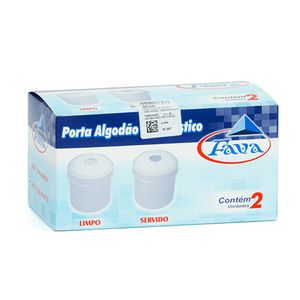 Porta Algodão Plástico Limpo e Servido Branco - Fava