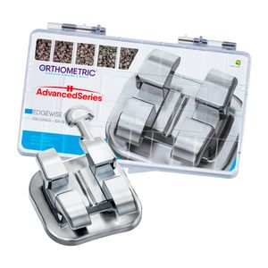 Bráquete Metálico Advanced Series Edgewise 0,022 Kit com 100 Casos (Com Gancho) - Orthometric