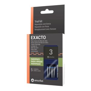Pino de Fibra de Vidro Exacto N°3 com 5 + Broca - Angelus
