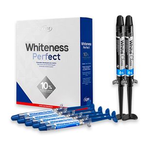 Clareador Whiteness Perfect 10% com 5 Seringas + 2 Seringas White Class 6% - FGM