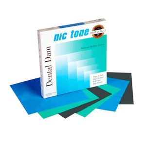 Lençol de Borracha Azul Grosso Dental Dam com 36 unidades 15.2x15.2 - Nic Tone