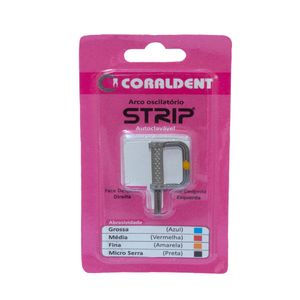 Lixa Diamantada Strip em Arco Direita Fina Amarela 2cmx4mm - Coraldent