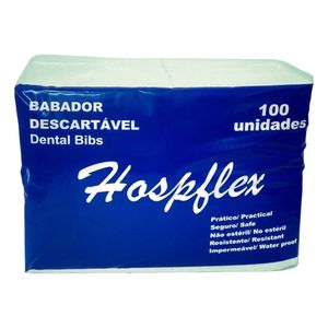 Babador Descartável com 100 unidades - Hospflex