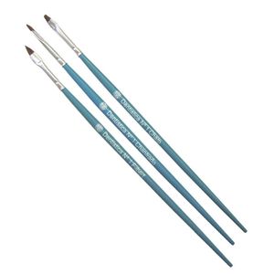 Pincel Pelo Natural para Resina Acrílica Opaco Kit com 3 - Mac Dental