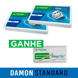 Kit Bráquete de Aço Autoligado EasyClip+ Damon Standard 0,022" - Aditek