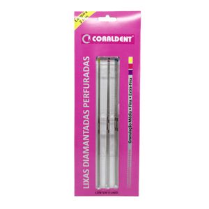 Kit Lixa Diamantada Perfurada Extra Fina 2mm - Coraldent