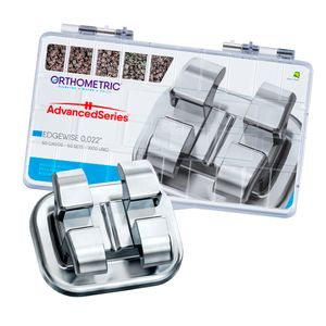 Bráquete Metálico Advanced Series Edgewise 0.022" Kit com 50 Casos (Sem Gancho) - Orthometric