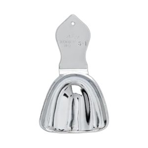 Moldeira Avulsa Rasa Adulto Inox S-1 Desdentado - Tecnodent