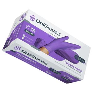 Luva De Procedimento Purple Roxa com Pó - Unigloves