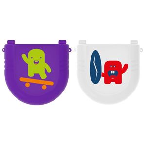 Caixa para Aparelho Removível Branco e Roxa Angie - Angelus