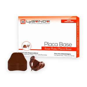Placa Base Fina Marrom com 100 - Lysanda