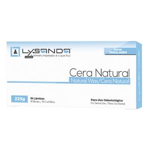 Cera Natural com 18 Lâminas 225g - Lysanda