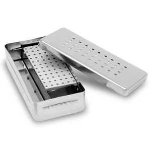 Estojo Inox Perfurado Endo 72 Furos 20x10x5 - Fami