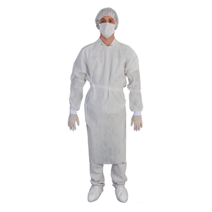 Avental Manga Longa Simples Tamanho Único Branco com 10 - Asséptico