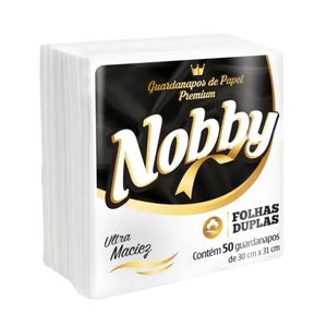 Guardanapo de Papel com Folha Dupla 30x31cm com 50 - Nobby