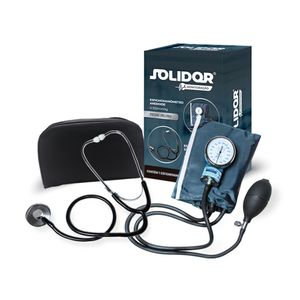 Aparelho de Aferir Pressão Esfigmomanômetro com Estetoscópio Kit - Solidor