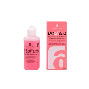Gel Ortoform para Limpeza de Próteses e Aparelhos Ortodônticos Móveis 30ml - Fórmula e Ação